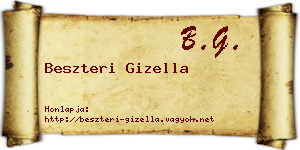 Beszteri Gizella névjegykártya